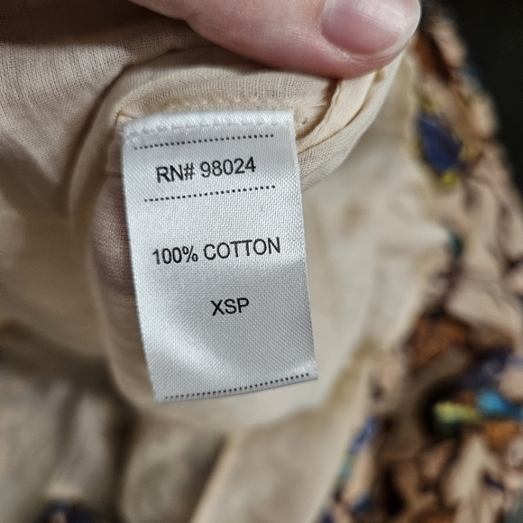 NWT Anthropologie Love The Label Boho Printed Maxi Dress Size XS P 100% cotton - Picture 11 of 13